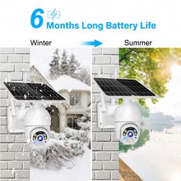 WIFI Camera Outdoor 3G 4G Sim Card 1080P HD Bulit-in Battery Solar Wireless PTZ IP WI-FI Street Video Surveillance CCTV