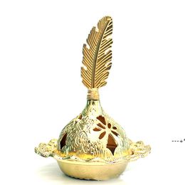 NEWMetal Fragrance Lamps Creative Star Moon Feather Incense Stick Arab Home Decoration Censer Tool RRA11089