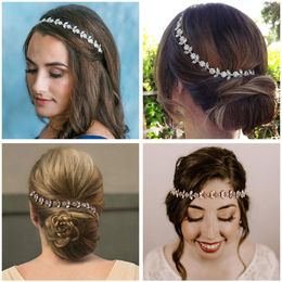 Hair Clips & Barrettes Sparkle Floral Wedding Accessories For Girls Bridal Headwear Crystal Headband Crown&Tiara Jewelry