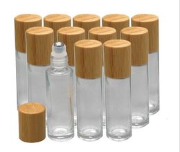 10ml high-grade bamboo roll on bottle Steel ball cap perfume Essential oil