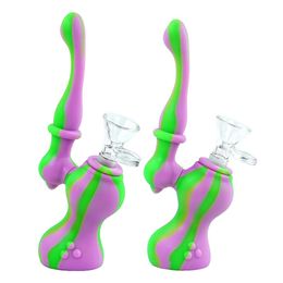 Silicone Smoking hookahs filterable tobacco water hand bong pipes bubbler