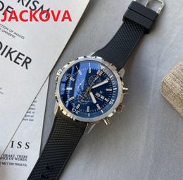 Fashion Famous multi functional watches 43mm quartz rubber silicone belt watch sports classic clock Gift Wristwatches Montre De Luxe