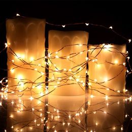 Strings 5M 10M LED String Lights Silver Wire Garlands Festoon Fairy Light Christmas Decorations For Room Tree Battery Powered