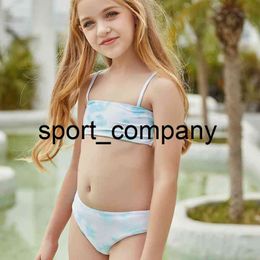 2021 Children's Swimwear Tie-Dye Bikini Sets Two Piece Swimsuit For Girls Toddler Kids Baby's Bathing Suit Biquini