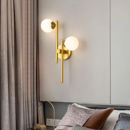 Wall Lamps Nordic Modern Gold Bedside LED Light Lamp Sconces Bedroom Metal Novelty Vanity Lighting Fixtures Corridor Living Room