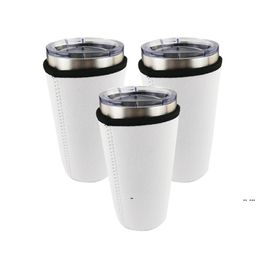 new Drinkware Sublimation Blanks Reusable Iced Coffee Cup Sleeve Neoprene Insulated Sleeves Mugs Cover Bags Holder Handles For 20oz 32oz EWF