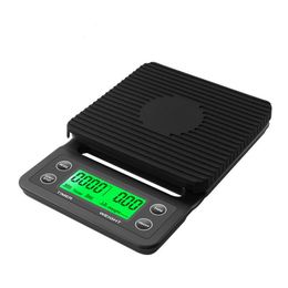 3kg/0.1g 5kg/0.1g Coffee Scale with Timer Portable Electronic Digital Kitchen High Precision LCD s 210615