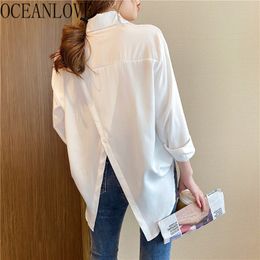Spring Women Tops and Blouses Solid Chiffon Shirts OL Work Fashion Elegant Blusas Mujer Chic Korean 15592 210415