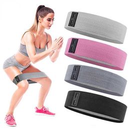 KoKossi Durable Hip Circle Band Yoga Anti-slip Gym Fitness Rubber Exercise Braided Elastic Lifting Resistance H1026