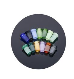 Beracky Colored Mini Glass Convert Adapter Smoking Accessories Green Purple Black Blue 10mm Female to 14mm male Adapters For Quartz Banger