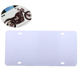 DIY Sublimation Blank 4 Hole Metal Licence Plate Creative Heat Transfer Gift Party Supplies 12*6inch