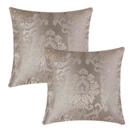 GIGIZAZA 2 Pack Luxury Jacquard Fabric Decorative Home Throw Pillow Case Cover For Sofa Bedroom Cushion Cover Case 45x45cm/50x50cm 210401