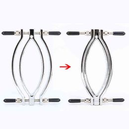 Nxy Adult Toys Bdsm Fetish Pussy Massager Labia Clip Clitoris Stimulator Sex Clamp Bondage Vagina Speculum Erotic Game Toys for Women 1211