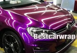 Purple Gloss Metallic Vinyl Wrap For Whole Car Wrap Covering With Air bubble Free Like 3M quality Low tack glue Size:1.52*20m( 5x67ft