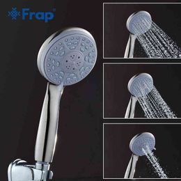 Frap Third Gear Adjustment Round Hand Shower Nickle Brushed Rain Spray Shower Faucets Bathroom Accessories F16-5 H1209