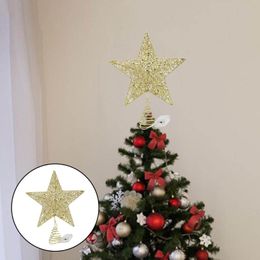 Christmas Decorations Tree Top Star Decorative Beautiful Lamp Ornaments Five Pointed Decoration For Living Room Holiday Party