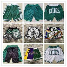 2020/21 New Men's America basketball Boston Shorts Movement basket Shorts pocket The embroidery Shorts belt Jersey