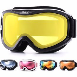 Ski GogglesWinter Snow Sports with Anti-fog Double Lens ski mask glasses skiing men women snow goggles