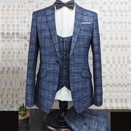 Latest England Style Men Suit High Quality Boutique Casual 3 Pcs Set Wedding Party Dress Prom Groom Tuxedo Men's Suits & Blazers