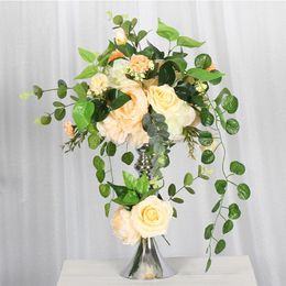 Decorative Flowers & Wreaths Artificial Fake For Table Centerpieces Wedding Party Home Flower Vase Stand Backdrop Decoration Centerpiece Acc