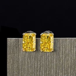 Flower cut Nature Topaz Stud Earring 925 Sterling Silver Engagement Wedding Earrings for women Bridal Promise Party Jewellery