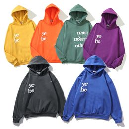 22ssMen's Hoodies Sweatshirts)European and American designers street fashion Plush brand tie dyeing loosewomen's couple sweaters are long