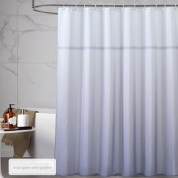 Shower Curtains Curtain Waterproof European Gradient Colour Household Thicken Polyester Bath Sanitary Privacy Partition