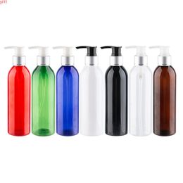 Silver Cap Plastic Lotion Pump Bottles Cosmetic Makeup Container Transparent Coloured PET Shampoo Shower Gel Bottle 250ccgoods