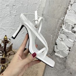 Eilyken Gladiator Sandals High Heels Shoes Fall Best Street Look Females Square Head Open Toe Clip-On Strappy Sandals Women wsddsghsgds