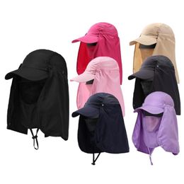 Outdoor Hats Unisex Sun Hat Waterproof UV Protection Breathable Baseball Cap With Face Neck Flap Riding Hunting
