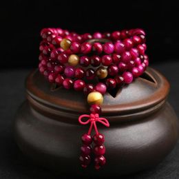 2022 großhandel naturstein schmuck Perlen, Stränge 6mm Natürliche Rose Rot Tiger Eye Stone Armband Multilayer für Männer oder Frauen Handgemachte Schmuck Großhandel