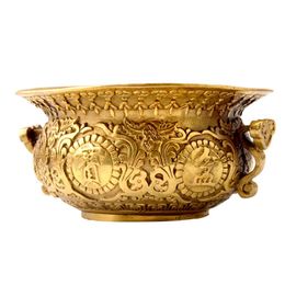 Decorative Objects & Figurines Copper Treasure Bowl Cornucopia Ornaments Good Lucky Goddess Of Wealth Feng Shui Decor Ruyi Craft Home Decora
