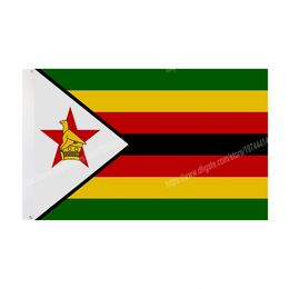 Zimbabwe Flags National Polyester Banner Flying 90*150cm 3*5ft Flag All Over The World Worldwide Outdoor can be Customised