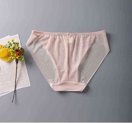NXY sexy set1pc Women 100% Silk Lining Mesh Back Thin Sexy Panties Briefs Underwear Lingerie S M L SS004 1128