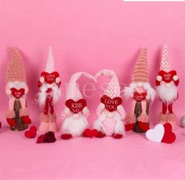 Valentine's Day Love faceless dwarf Rudolph doll Party Supplies Gnome Dolls Faceless-Doll Handmade Home Decoration Plush Toys DD853