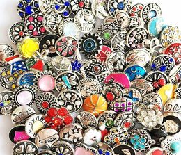 2021 new assorted mixed different styles high quality vintage 18mm rhinestone ginger snap charms buttons noosa DIY Jewelry