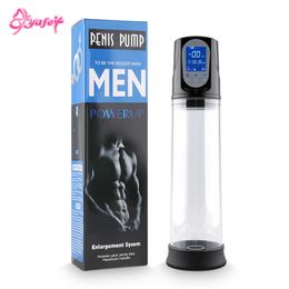Electric Penis Pump Sex Toys for Men Male Masturbator Penis Extender Penile Vacuum Pump Penis Enlargement Enhancer Massager Ring P0824