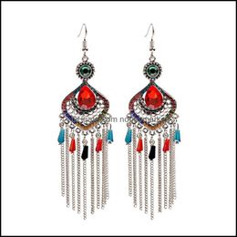 Dangle & Chandelier Earrings Jewellery Ethnic Tassel Jhumka For Women Vintage Indian Colorf Beaded Drop Earring Delivery 2021 Rp86N