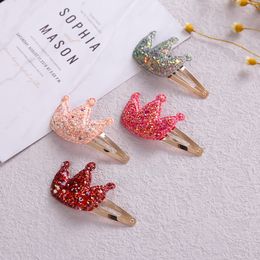 24pc/lot Glitter Crown Hair Clips for Children Kids Girls Snap Hairclips Pins Hairpins BB Barrettes Baby Girl Hair Accessories