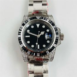 Mens Watches High Quality Automatic Movement Watch 904L Stainless Steel Diamond Wristwatches 40mm