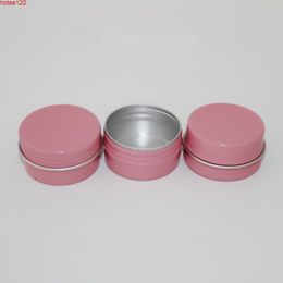 10ml 30ml 50ml 60ml Empty Pink Aluminium Jar Case Cosmetic Eyebrow Eyeliner Cream Gel Mascara Container Storage Soap Tins 100pcsgoods
