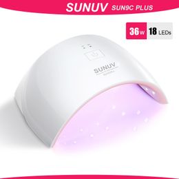 SUNUV SUN9c Plus 36W UV Light LED Dryer UVLED Gel Lamp Arched Shaped Lamps for Nail Art Perfect Thumb Drying Solution