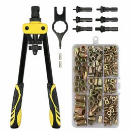 Riveting Tool Set Hand Blind Riveter Pliers Insert Gun Manual Mandrels Threaded Rivet Machine With M3 - M12 Nuts