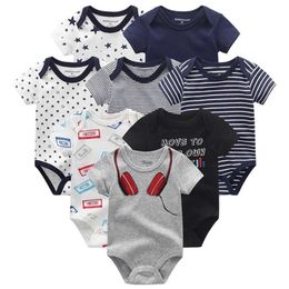 5PCS/LOT Baby Rompers Cotton overalls born clothes Roupas de boy girl jumpsuit&clothing for children Overalls winter 211011