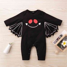 Autumn and Winter Baby Halloween Bat Jumpsuit Unisex Party Jumpsuits Festival Clothes 210528