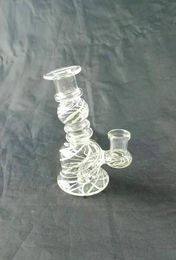 small clear line recycler Glass hookah dab rig smoking pipe,14mm joint factory outlet welcome to order