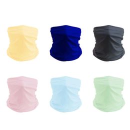 Camping Hiking Scarves Solid Color Sports Bandana Buffs Outdoor Fishing Mask Balaclava Headband Headwear Men Women Neck Warmer Y1020