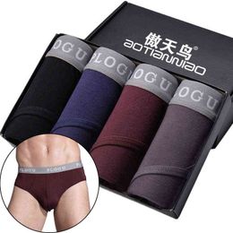 4Pcs Big Size Sexy Briefs Mens Underwear Underpants Male Large Knickers Homme Undershorts Modal Undies L XL XXL 3XL 4XL 5XL H1214