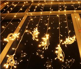 Christmas Decoration LED Window Curtain Lights 3M 6M 9M LED Festoon Indoor Outdoor Light String for Home Room New Year Wedding