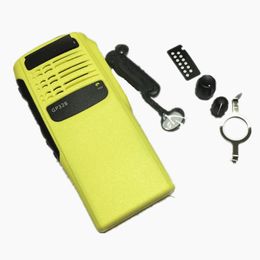 Yellow Black Blue Front Shell Housing Case Cover Repair Kit Volume Channel Knob For Motorola GP328 Radio Walkie Talkie